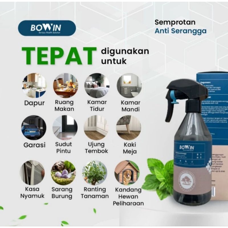 Bowin Cairan Anti Serangga ( Insektisida / Home PEST ) Anti Kecoak, Nyamuk, Semut, Lalat, Tomcat, Laba laba, Cacing