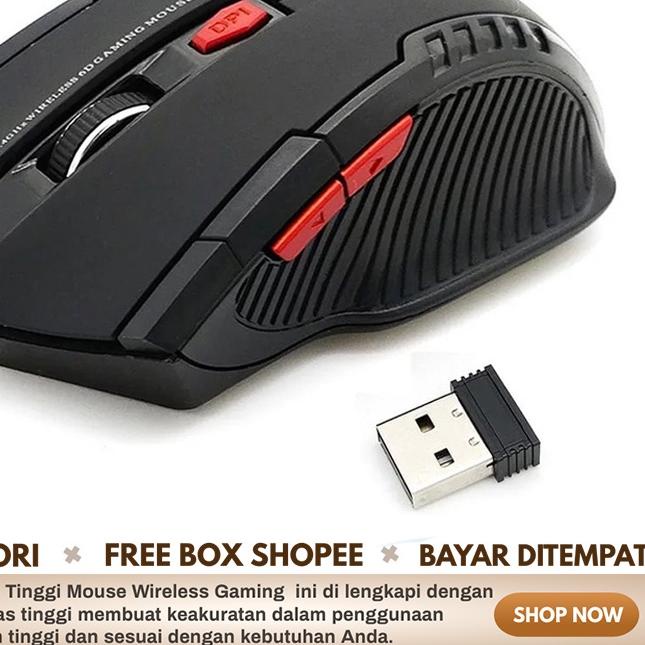 ➮ Mouse Gaming Wireless Tanpa Kabel Silent Bluetooth Ergonomic Wireless Gaming Mouse Murah ❀