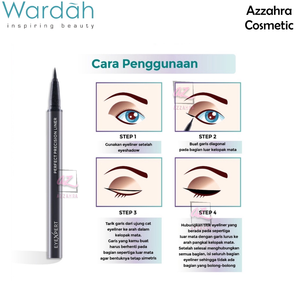 Wardah EyeXpert Perfect Precision Liner 1ml - Waterproof, Tahan 12 Jam