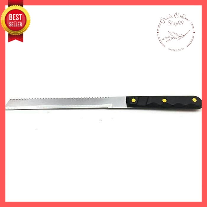 GOS -A210- Pisau Roti 2 Sisi - Bread Cake Knife - Pisau Roti Stainless Steel