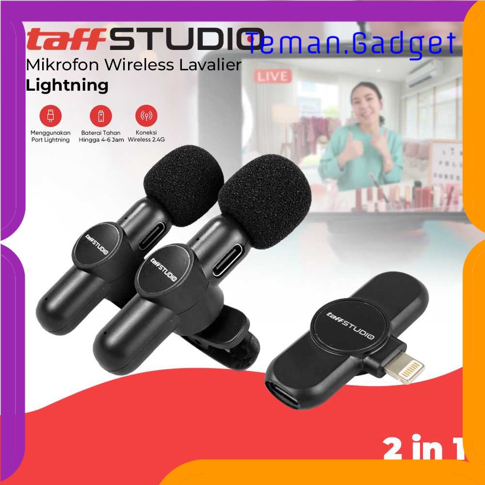 TG - KMR TaffSTUDIO Mikrofon Wireless Lavalier Portable Mic USB Lightning - G10