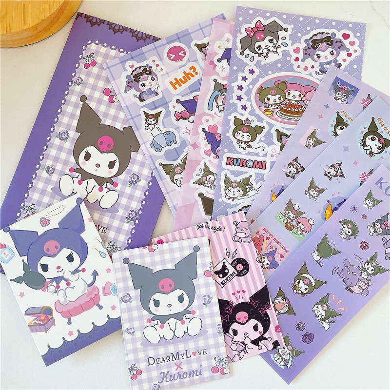 1tas Cangkir Air Pensil Case Stiker Alat Tulis Siswa Sanrio Kartun Stiker Bahan Dekoratif Stiker Diy Buku Besar Stiker Lucu Perlengkapan Kantor Sekolah