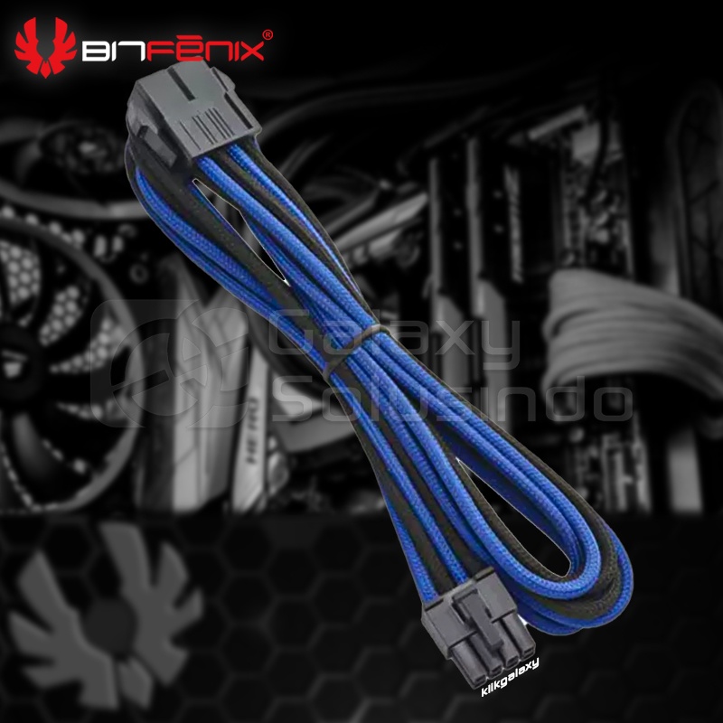 Bitfenix Alchemy ATX 8 pin Blue Black - sleeved cable