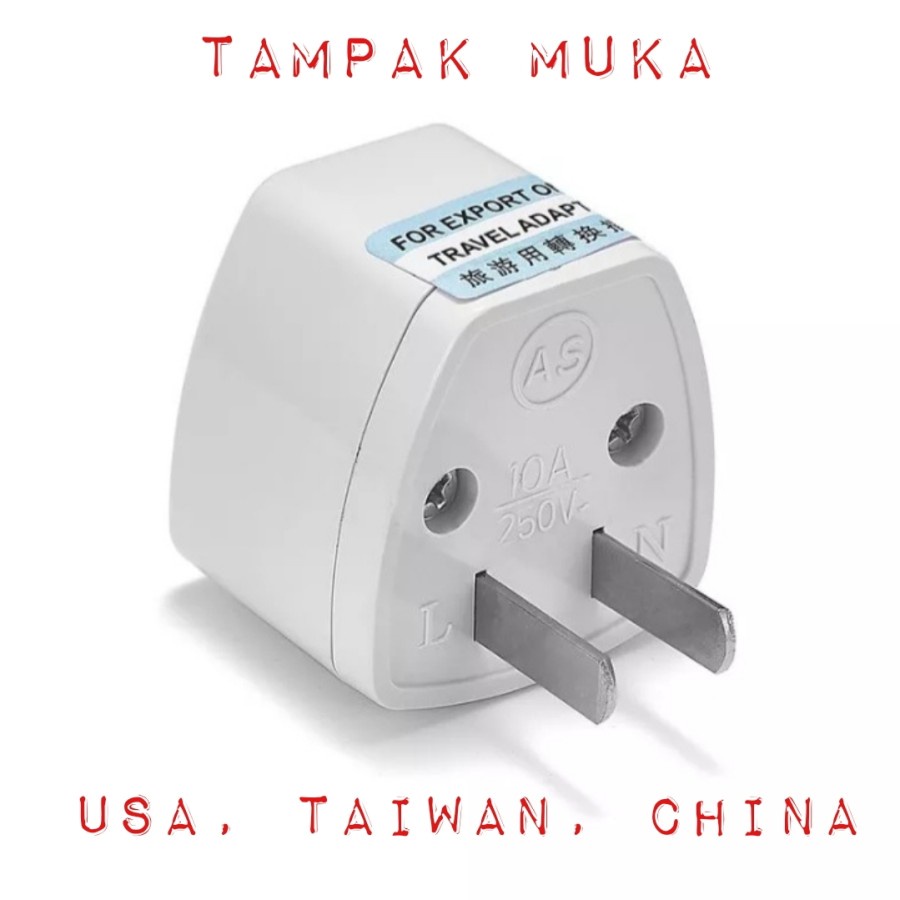 Colokan over steker JEPANG, TAIWAN dan USA Adapter Plug Japan USA Amerika Adapter Plug / Colokan Lis