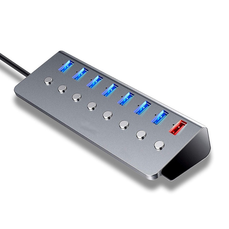 Zzz Hub Multi port USB3.0 Dengan Saklar Power On Off USB Splitter Hub Expander Adapter