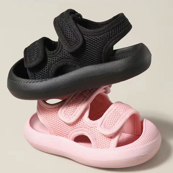 Sendal Anak Anak Sandal Anak Desain Anti-slip Dan Bernapas Sepatu Balita Desain Pelindung Jari Kaki  Eva Sandal Import