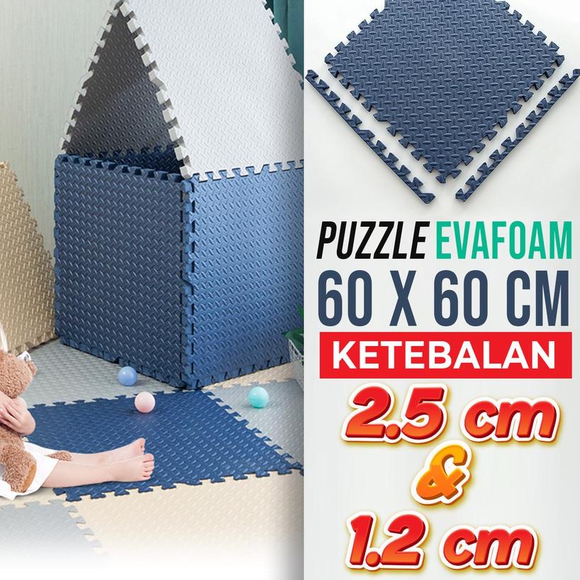 ♚ Hongzhuo Puzzle Evafoam Alas Lantai Polos Premium 60X60 CM Tebal 12MM &amp; 25MM ❅