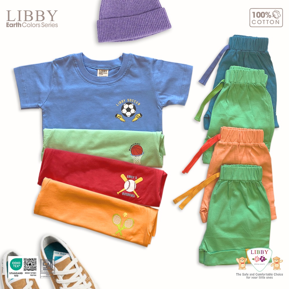 Libby Niji Set 9 Bulan - 8 Tahun Libby Earth Series Setelan Ruffle Anak Perempuan / Setelan Basic Sport Anak Laki Laki CBKS