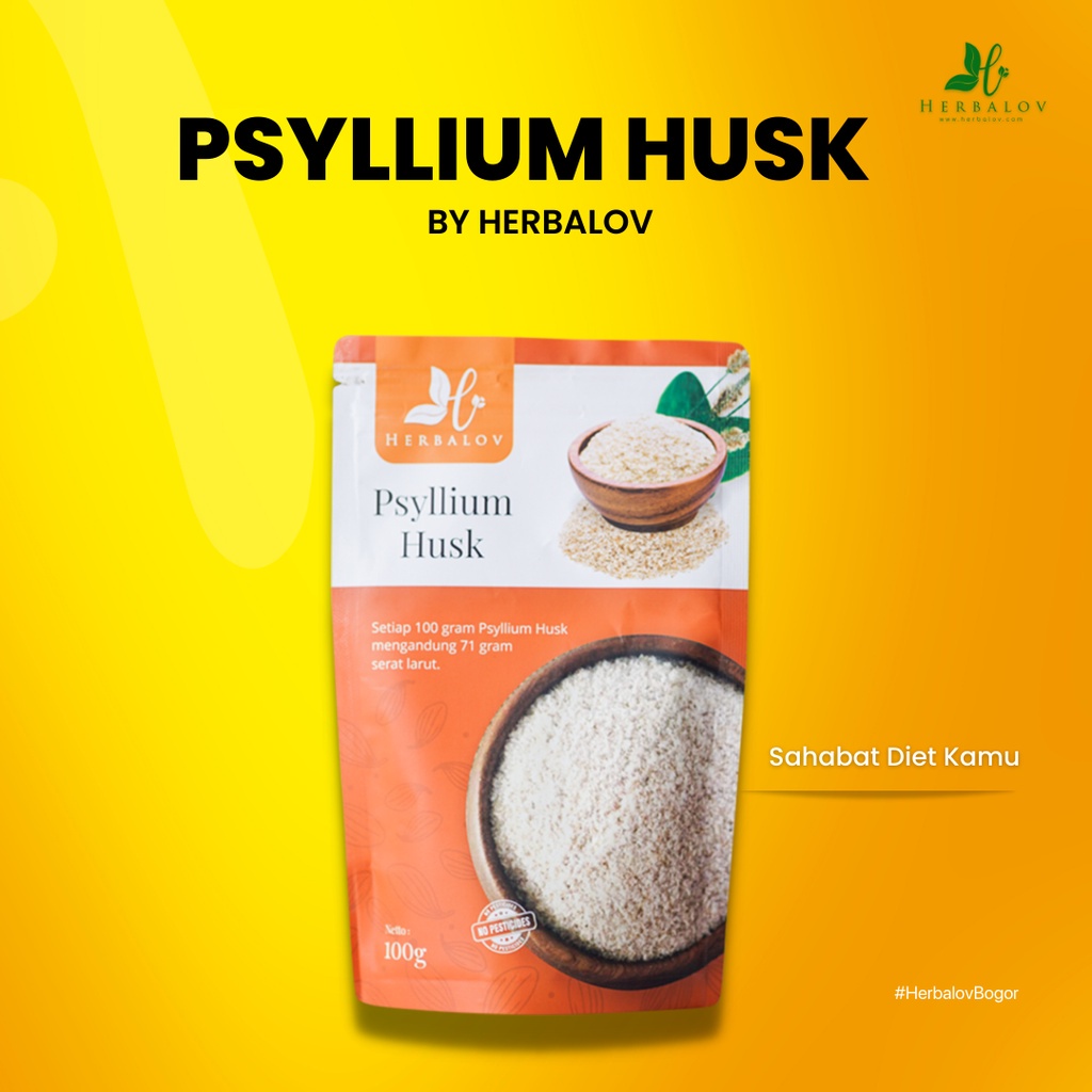 Psyllium Husk By Herbalov Serbuk Tinggi Serat Untuk Diet