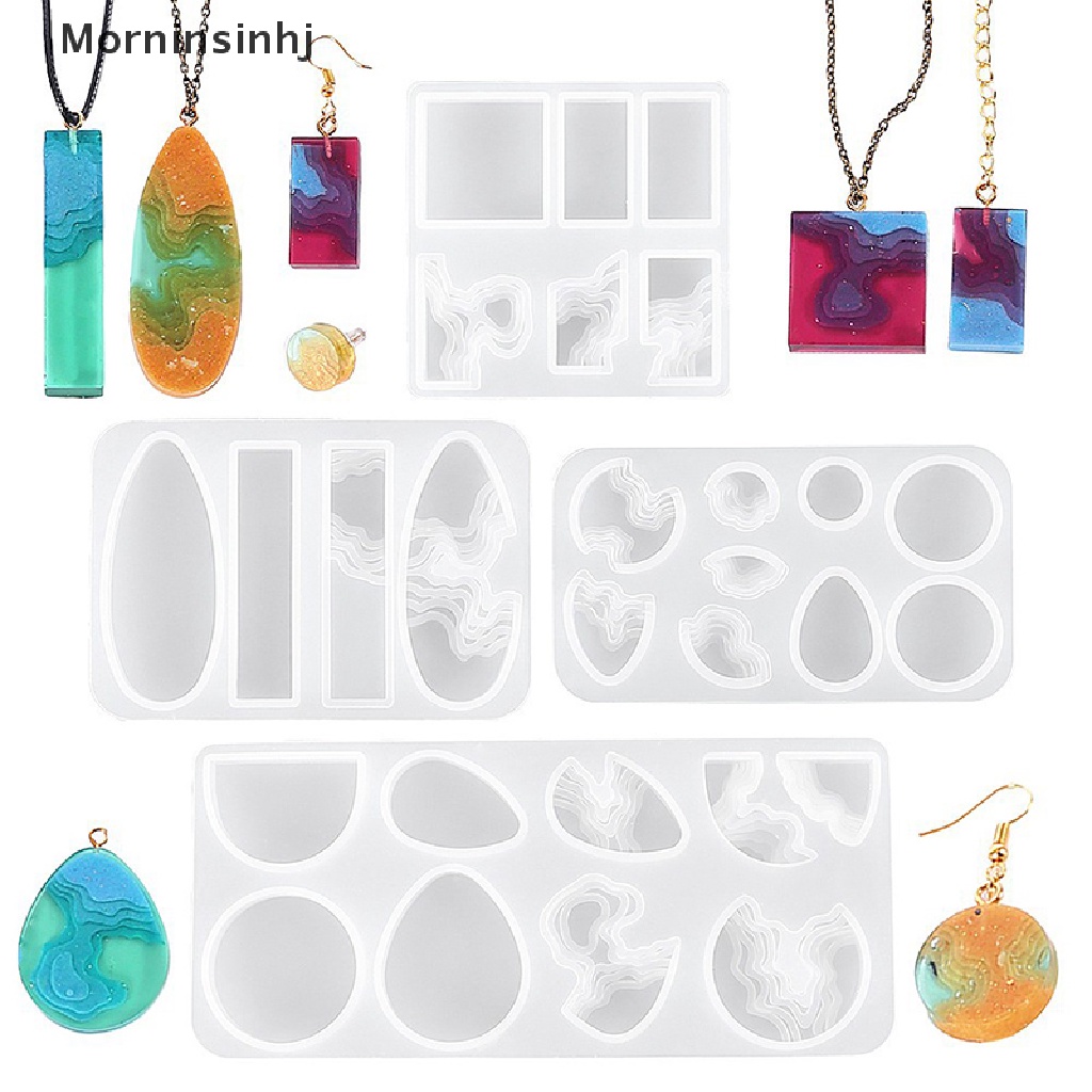 Mornin Resin Liontin Silicon Cetakan DIY Membuat Gelang Kalung Epoxy UV Perhiasan Craft id