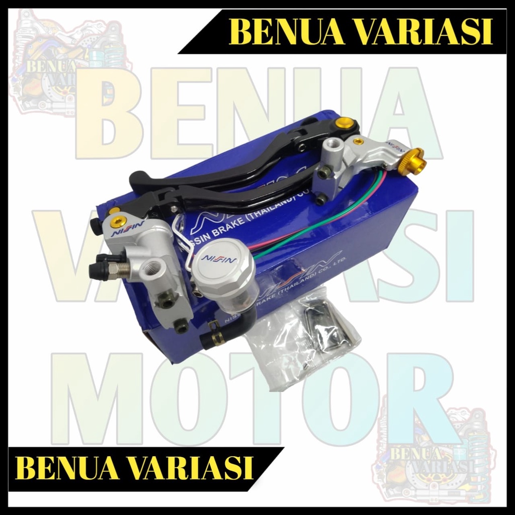 MASTER REM N1SS1N MODEL IZUMI FULL SET KIRI KANAN PLUS 1 TABUNG MINYAK LENGKAP DENGAN KABEL SWITCH R
