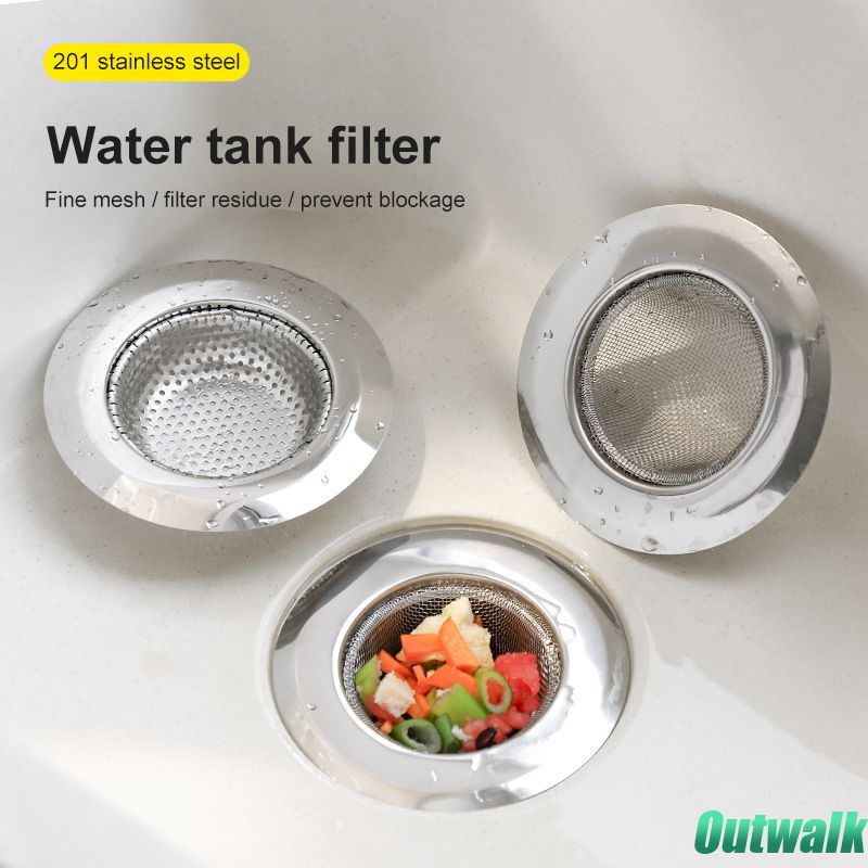 ღ Stainless Steel Sink Filter Layar Umum Pipa Saluran Pembuangan Floor Drain Anti Menyumbat Filter Drainase Port Selokan Saringan Dapur anti-Clog Alat