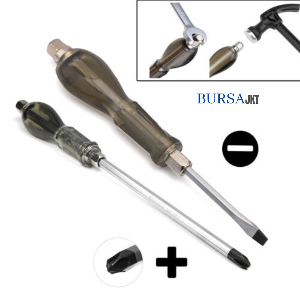 OBENG KETOK GETOK MAGNET IMPACT SCREWDRIVER 12 INCH MINUS -