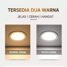 Lampu Downlight LED Panel White Putih Warm White Kuning 5w 7w 9w 12w 15w 18w Bulat Inbow 5 7 9 12 15 18 w watt