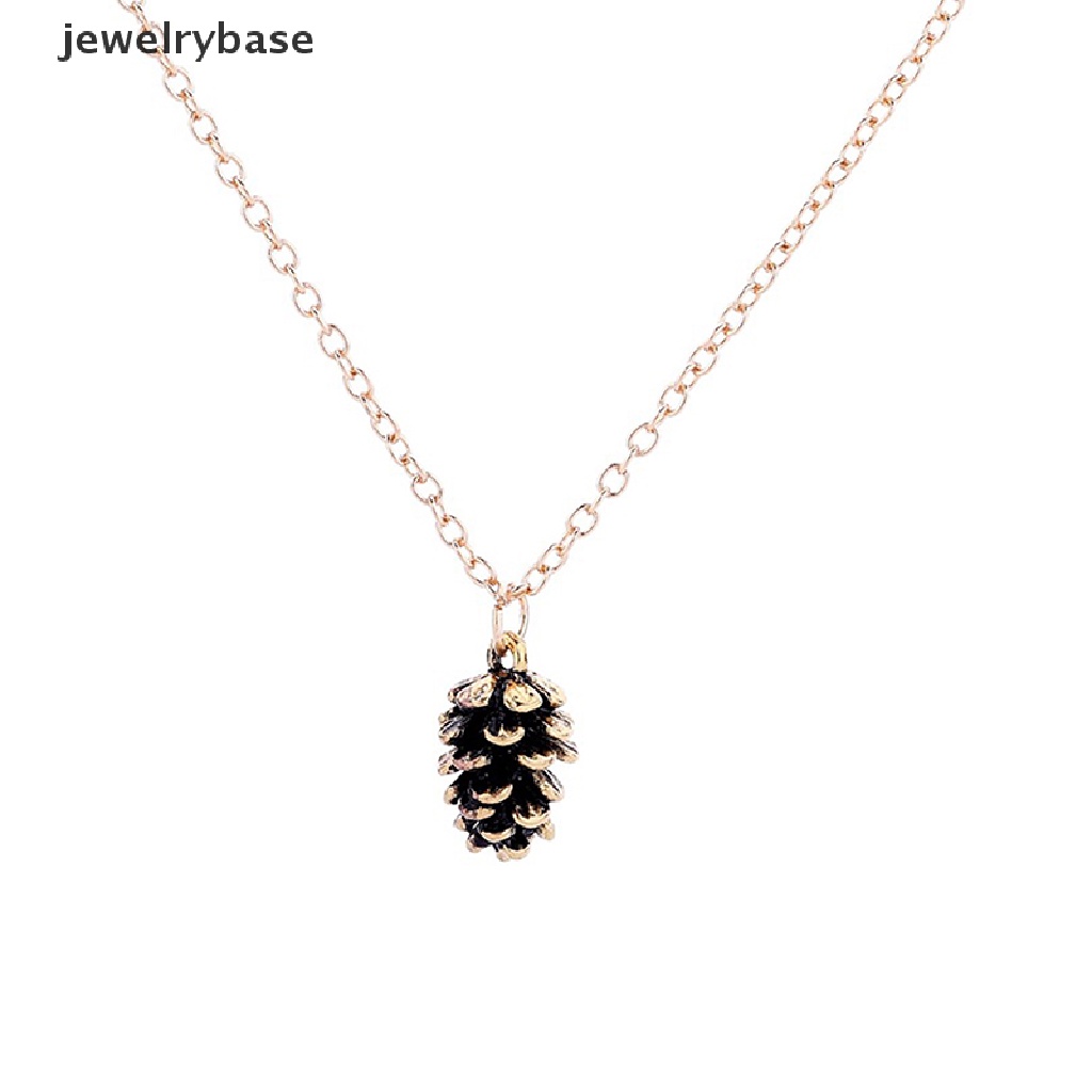 [jewelrybase] Spesimen Tanaman Kacang Pinus Sederhana Baru Liontin Kalung Pine Cone Acorn Pendant Butik