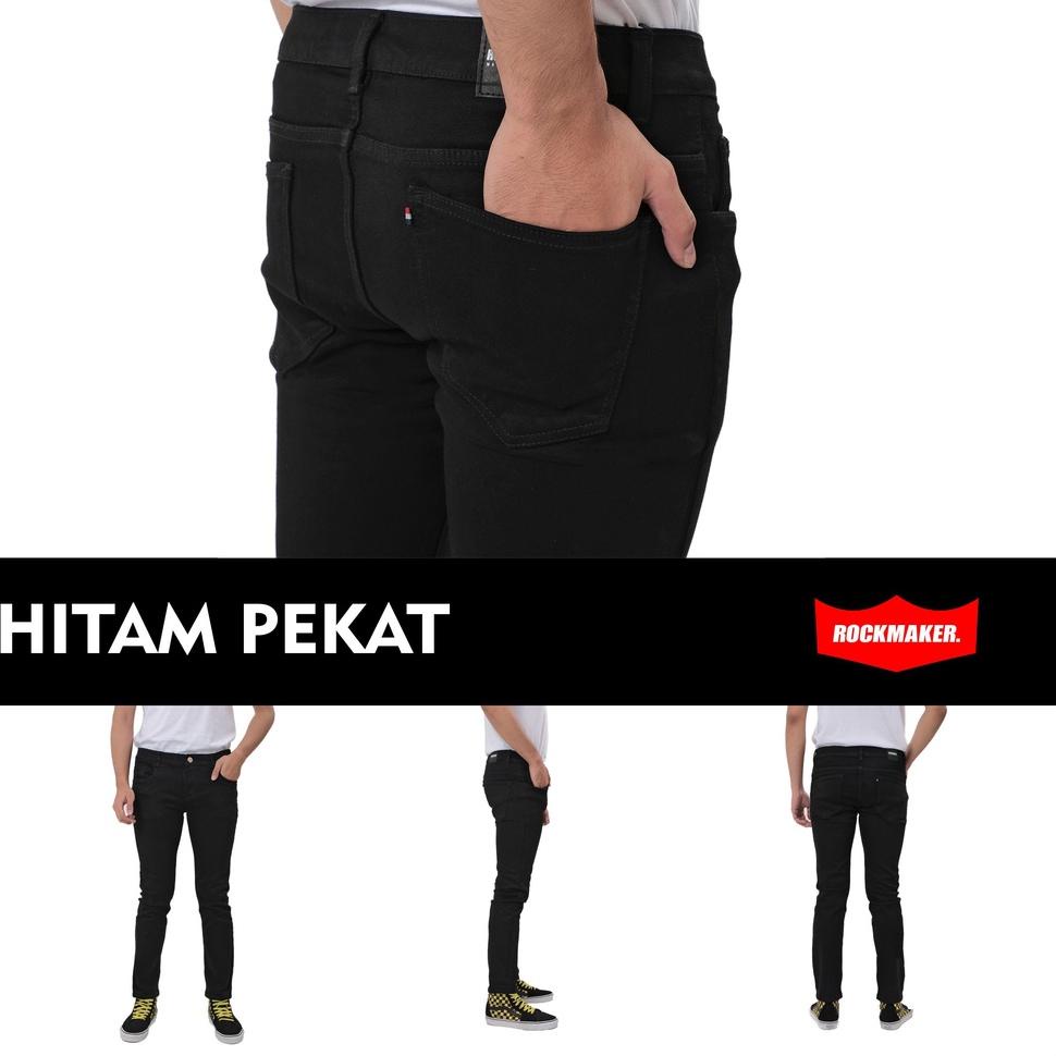 Paling Diminati CELANA JEANS PRIA ROCKMAKER DENIM ORINAL HITAM PEKAT