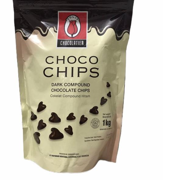 

☂ Choco Chips Compound Tulip 1kg Cokelat chip ➢