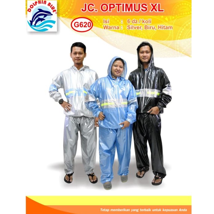 Jas Hujan DOLPHIN G 620 Dewasa Setelan Optimus XL Blue / Mantol Warna Kombinasi Scotlight - sckmenwear GROSIR