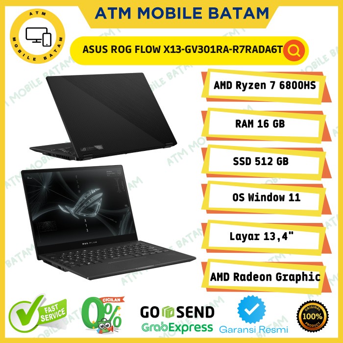 ASUS ROG FLOW X13 GV301RA-R7RADA6T-O Ryzen 7 6800HS 8/512GB 13.4"