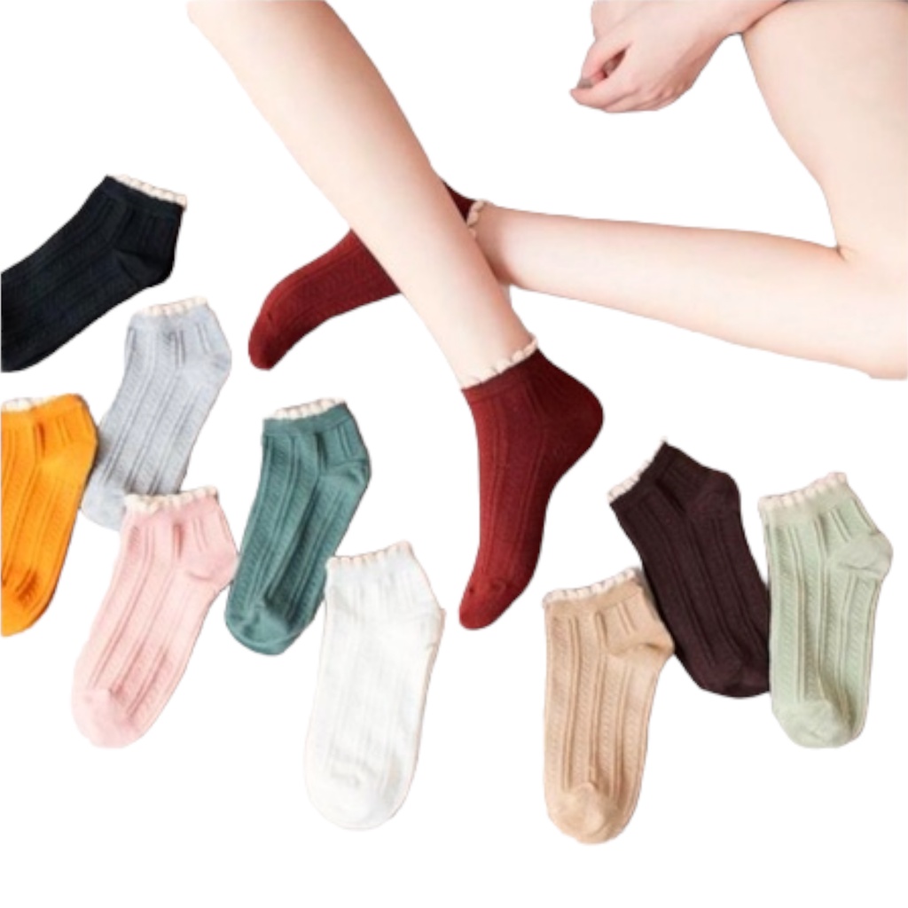 Kaos Kaki KS06 Kaos kaki Wanita Motif Renda Semata Kaki