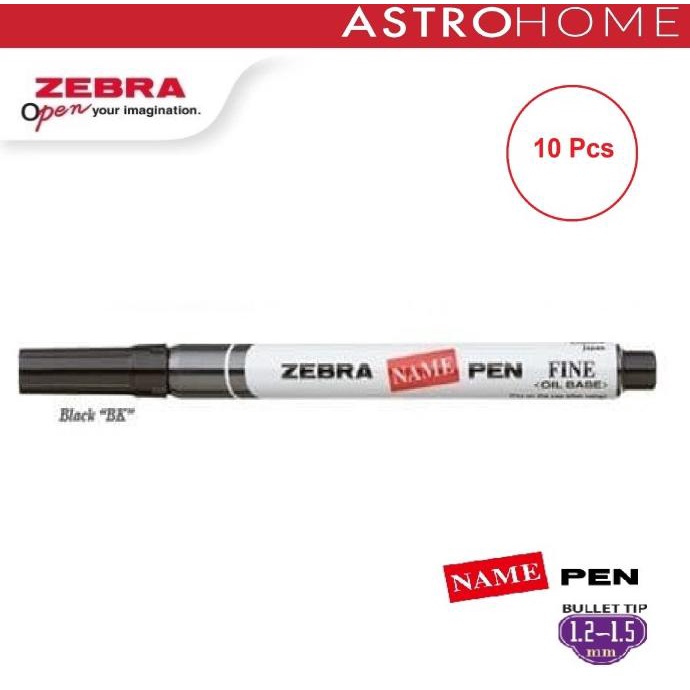 

Spidol Permanen Namepen Permanent Marker Zebra Name Pen ( 10 Pcs )