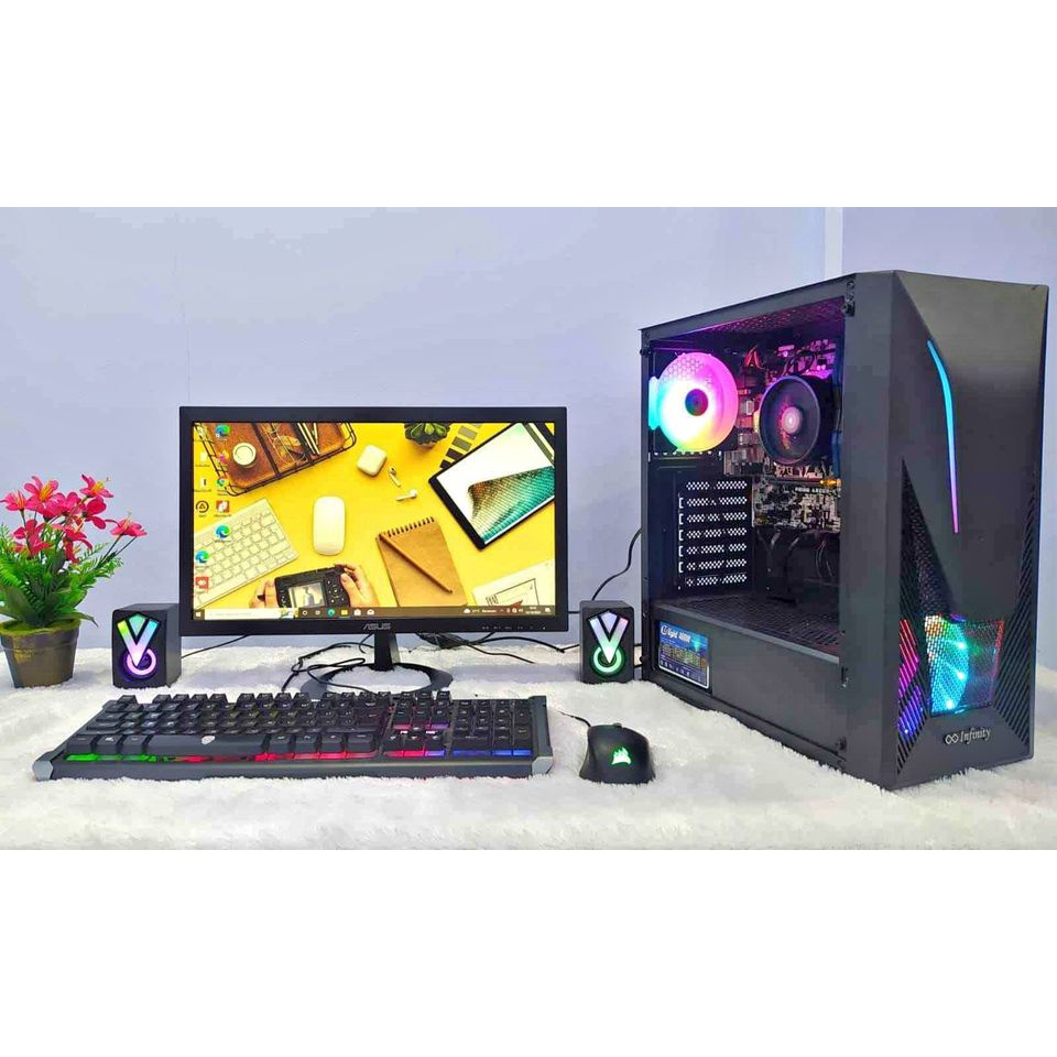 PC GAMING EDITING AMD A6 RAM 8 GB HDD 500 GB MONITOR 19 inch