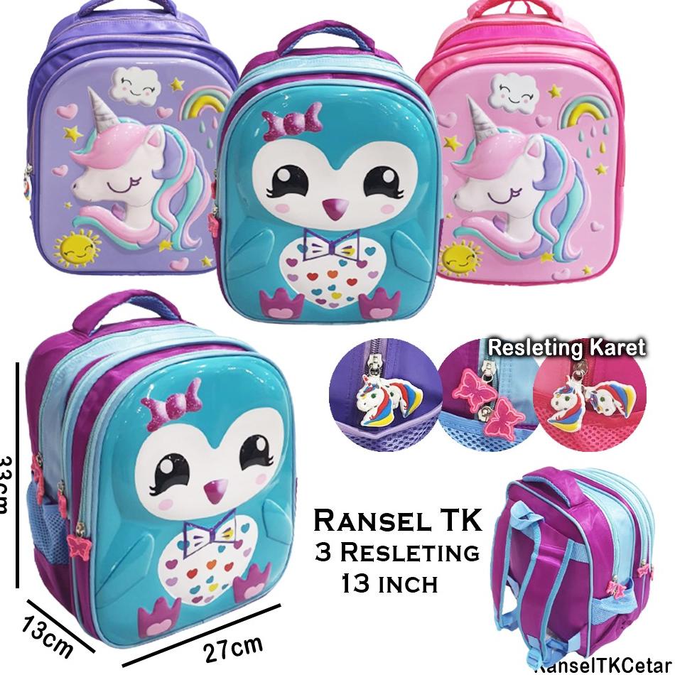 SPECIAL PRICE Tas Ransel Anak Sekolah TK Anak Perempuan Cantik Karakter Kartun Kuda Pony Rambut Pira