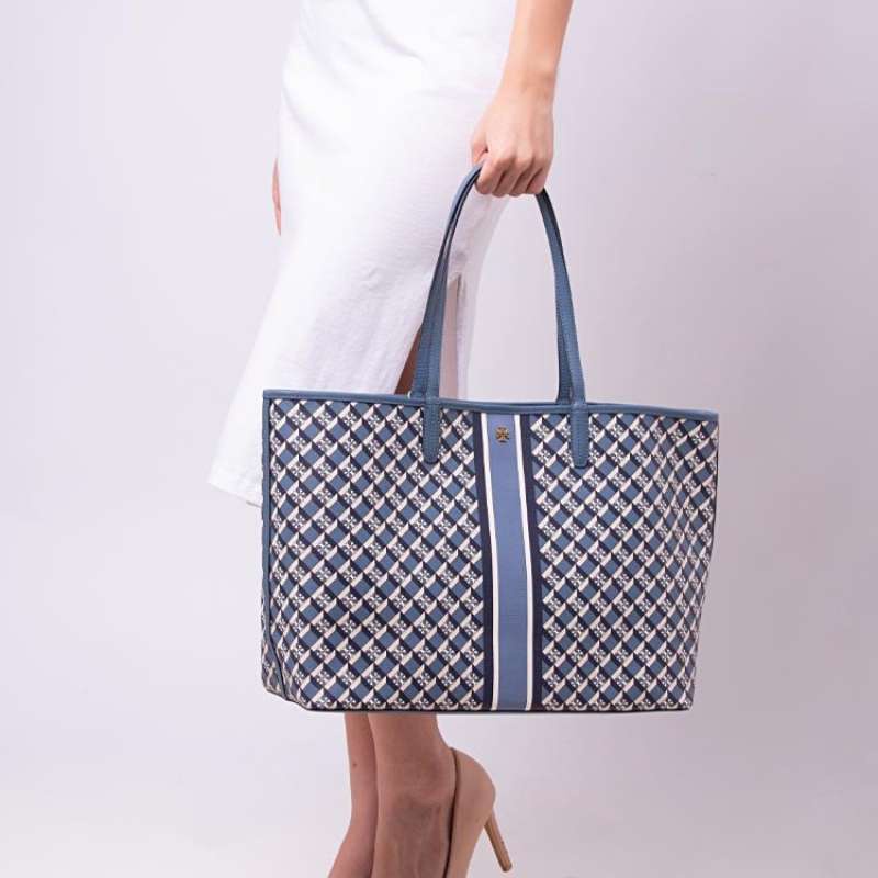 TB 64206 82398 Geo Logo Tote With Stripe