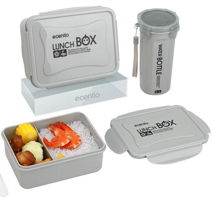 ✨12.12✨ COD ecentio 1.4L Lunch Box+Botol Air/Kotak Makan Anak/Tempat Makan set !!!