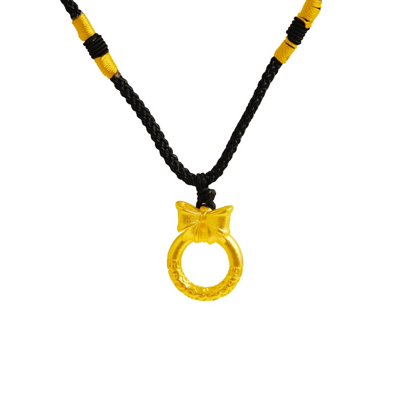 Goldkingdom Perhiasan Fashion Emas Asli Kadar 375Bangkok Aksesoris Ready Stock Manis Segalanya Buronan Putri Donat Semuanya Tali Rantai Adjustable Kalung Wanita