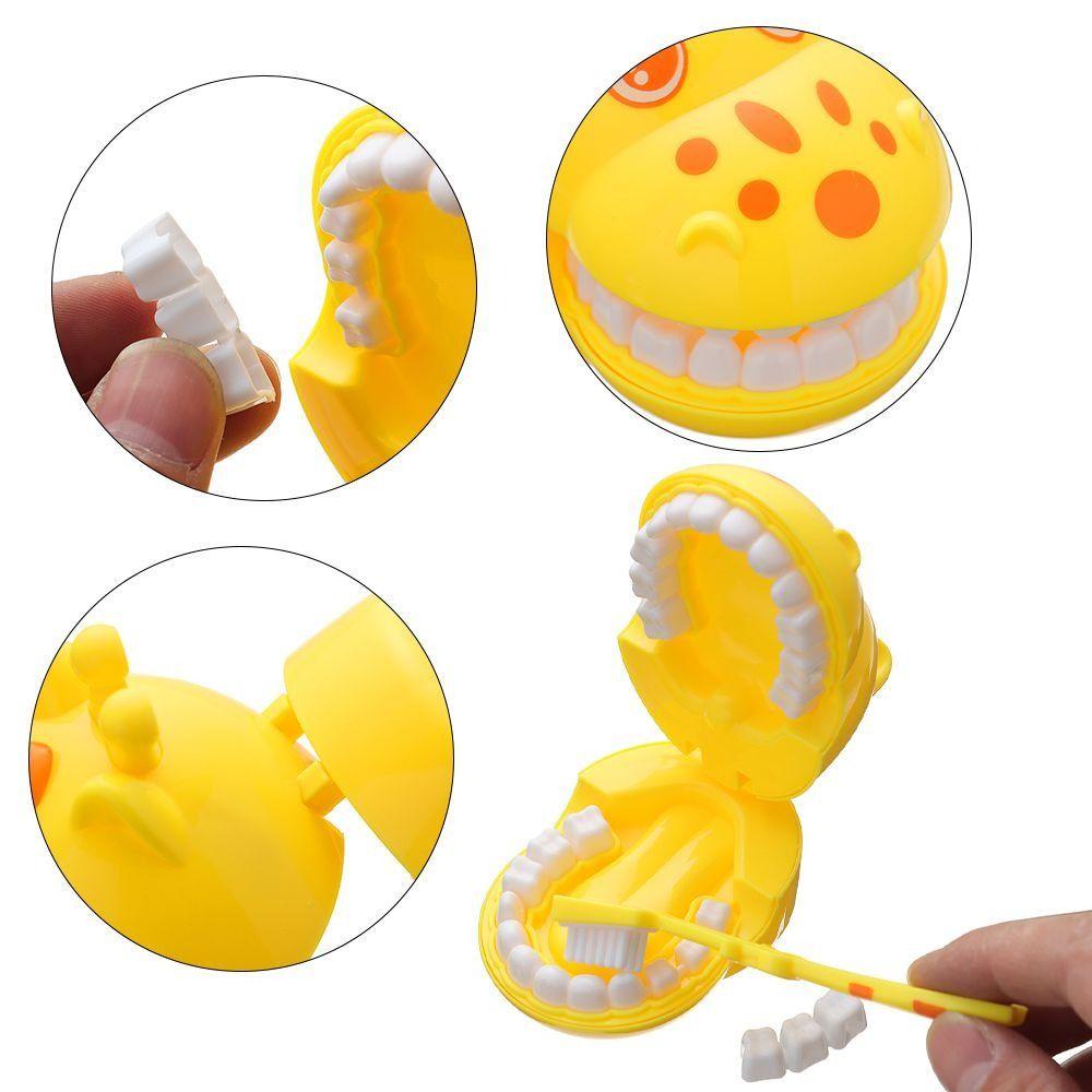 REBUY Rebuy Giraffe Modelling Dental Doctor Toys Mainan Simulasi Anak-Anak Bersandar Mainan Anak Rumah Sakit Sikat Gigi Berpura-Pura Bermain Sikat Gigi Menjadi Mainan Dokter Peran-playing Games Set
