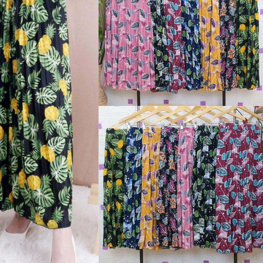 ➷ Rok plisket panjang Corak/Motif Rok panjang/muslim/Mayung/Payung Terbaru Termurah Terlaris ♞