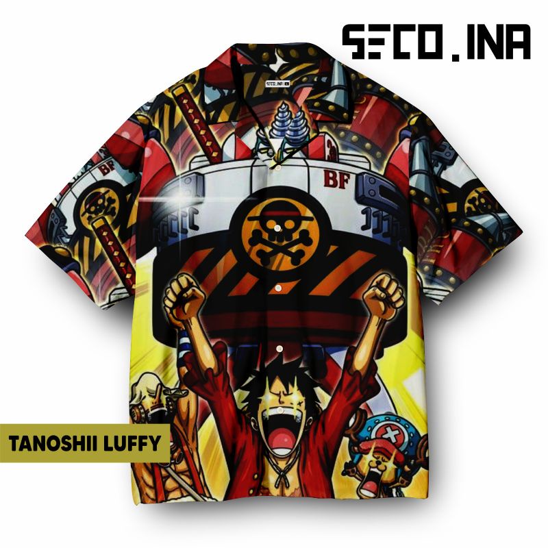 Kemeja Lengan Pendek - Tanoshii Luffy