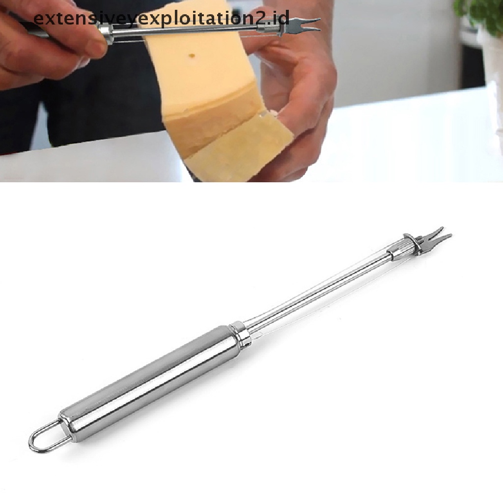 {NEW} 1pc Stainless Steel Cheese Board Double Wire Slicer Pemotong Mentega Yang Dapat Disesuaikan.