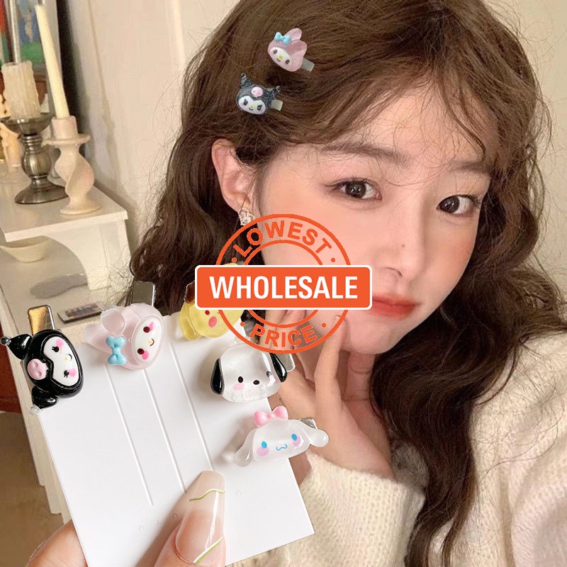 [Harga Grosir] Wanita Kartun Sanrio Melody Kuromi Cinnamoroll Jepit Rambut Kecil Gadis Manis Lucu Duckbill Jepit Rambut Kawaii Aksesoris Rambut Populer Hair Claw Headwear