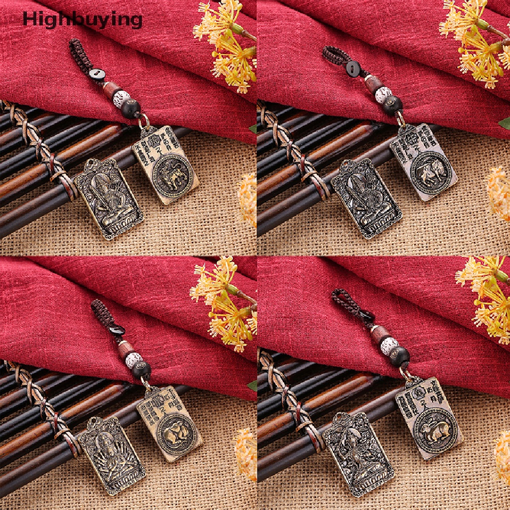 Hbid Zodiak Antik Patronus Buddha Zodiak Gantungan Kunci Handmade Perhiasan Pria Zodiak Liontin Keychain Untuk Wanita Pria Jimat Glory