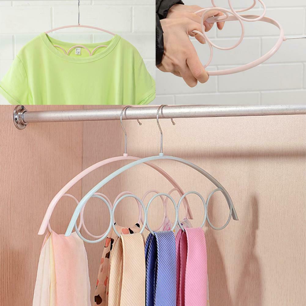 Yamata Hanger Gantungan Baju 5 Rings Plastik / Plastic Hanger Pakaian Laundry Anti Slip / Gantungan Pakaian Rumah Tangga Non-slip / Hanger Jilbab / Hanger Dasi