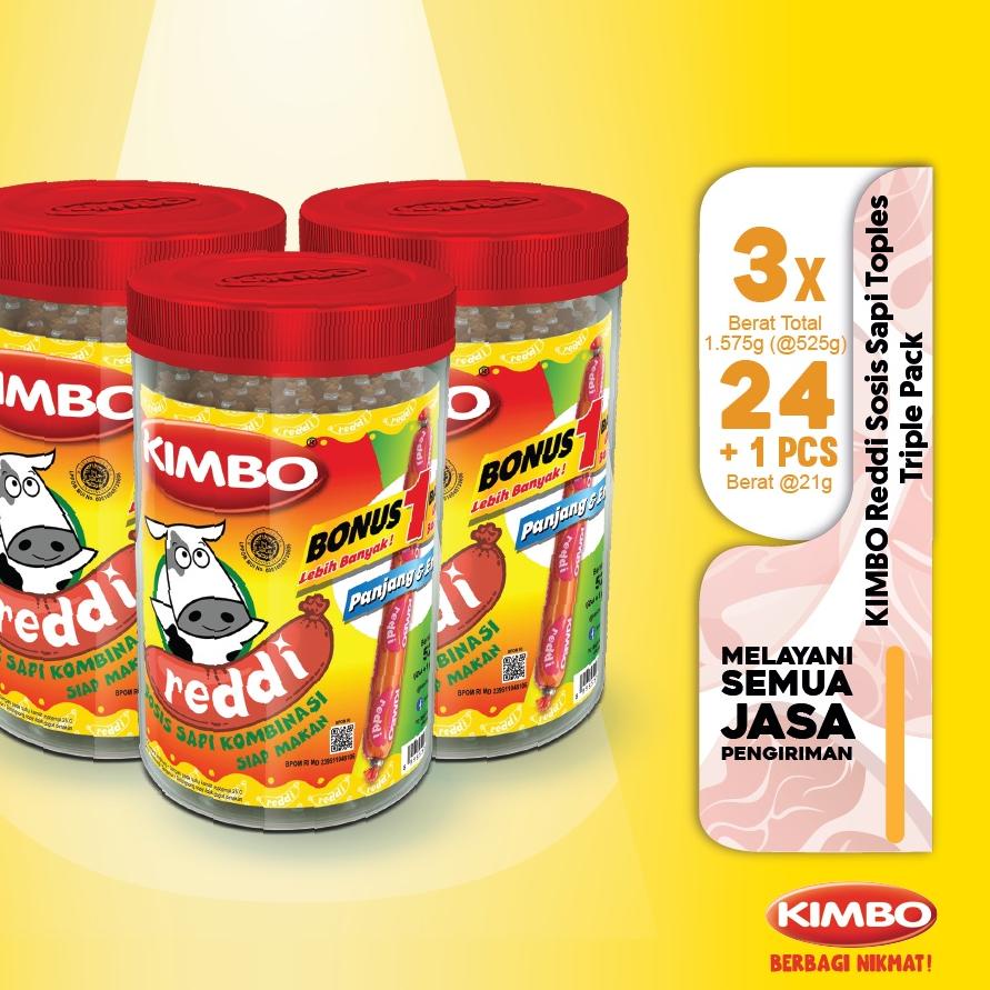 

☼ KIMBO Reddi Sosis Sapi Toples Triple Pack ☛