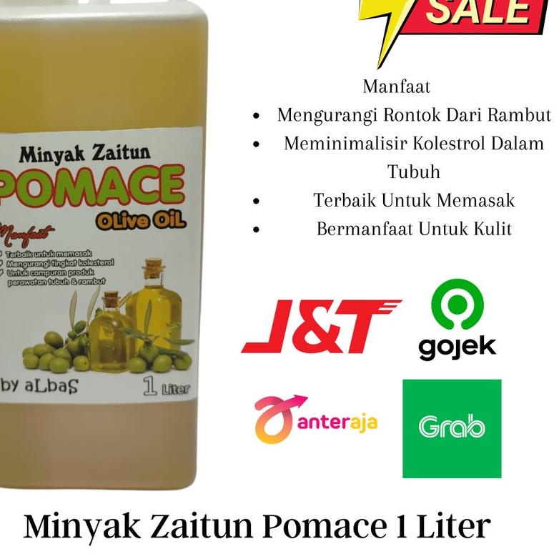 

☃ Olive Oil Pomace \ Minyak Zaitun Pomace 1 LITER Kemasan Albas Untuk Menumis Dan Memasak ◊