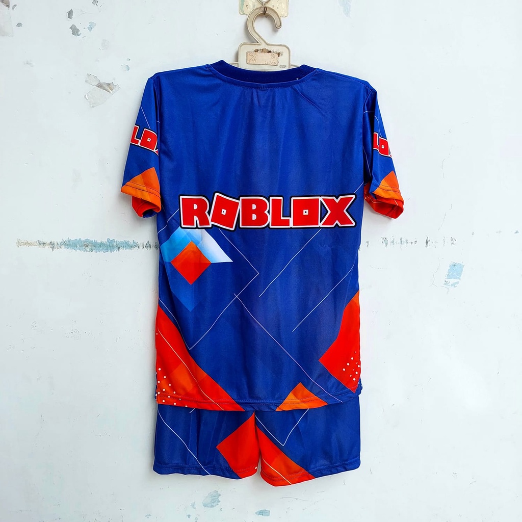 setelan baju roblok/baju game roblok printing usia 2-12thn