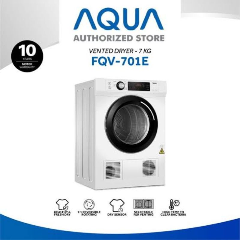 Dryer AQUA 7kg FQV-701E Pengering pakaian Laundry FQV 701E
