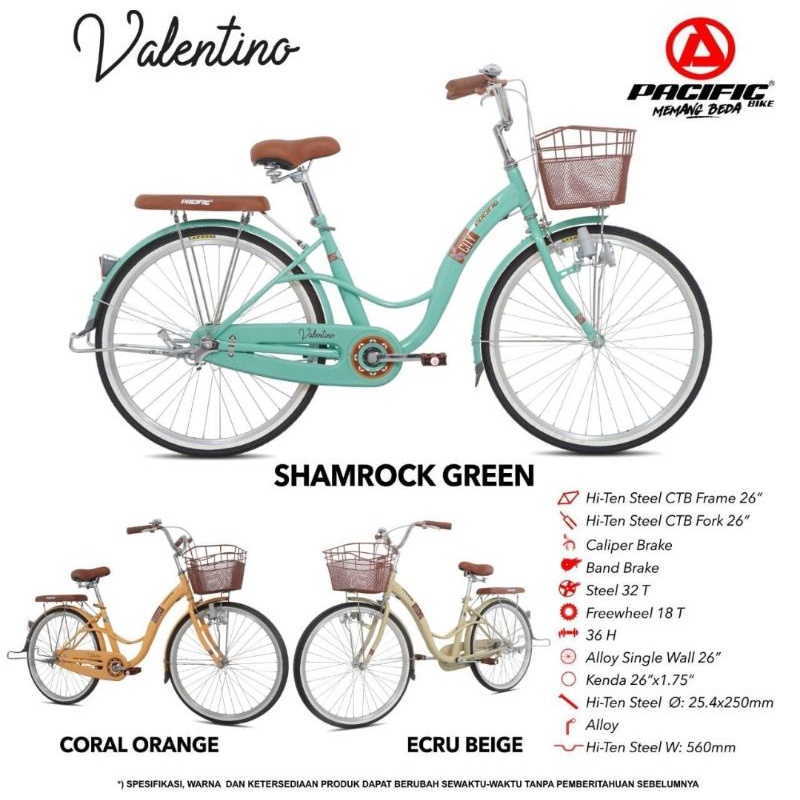 Sepeda Cewek CTB 26 inch Pacific VALENTINO