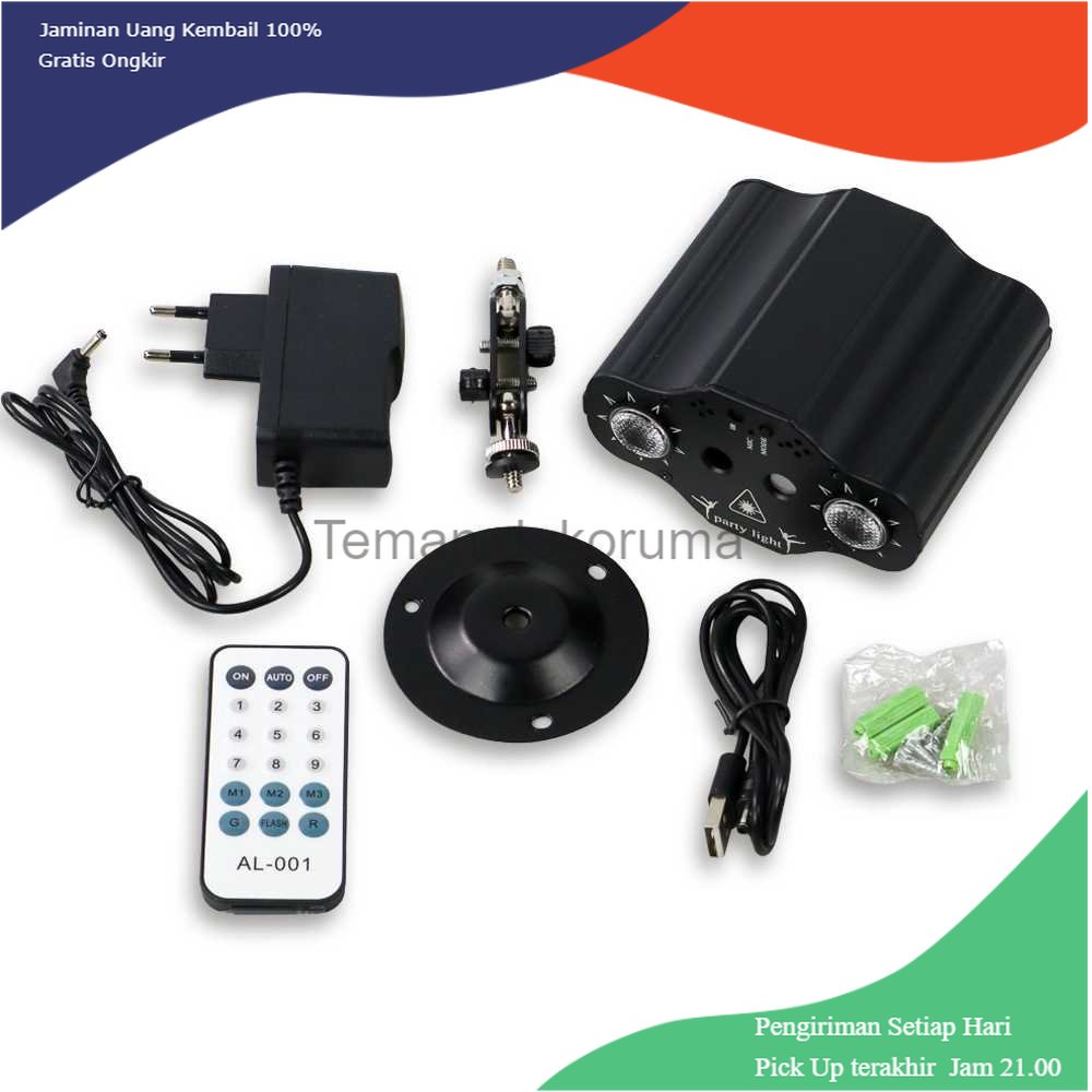 TD - LMP YUNFA Lampu Proyektor Disco Waterproof LED RGB 5V 10W with Remote - AL-001