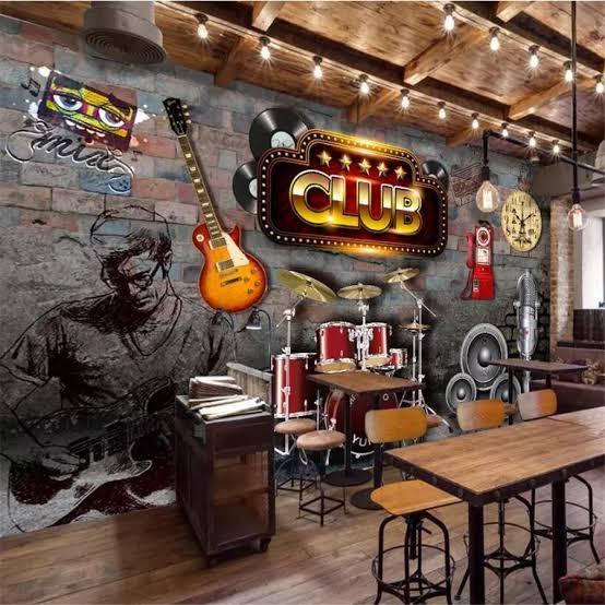 WALLPAPER CUSTOM 3D WALLPAPER DINDING CAFE 2