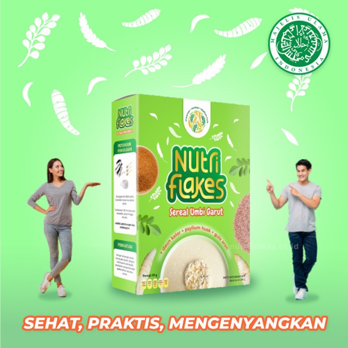 

Sereal Umbi Garut NUTRIFLAKES 3 Box Sembuhkan Asam Lambung
