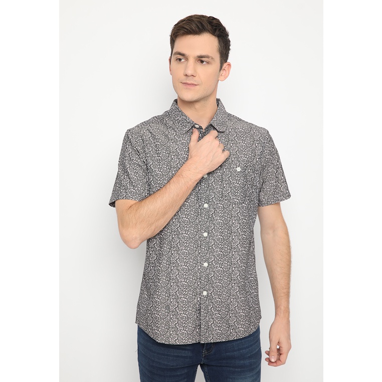 VISSLA-BOOZER SS ECO SHIRT-ATASAN PRIA-KEMEJA PRIA