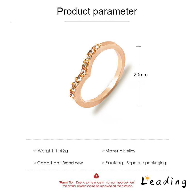 Cincin Model Simple Cincin V Shape Ring Fashion Gaya Korea Simple-Le