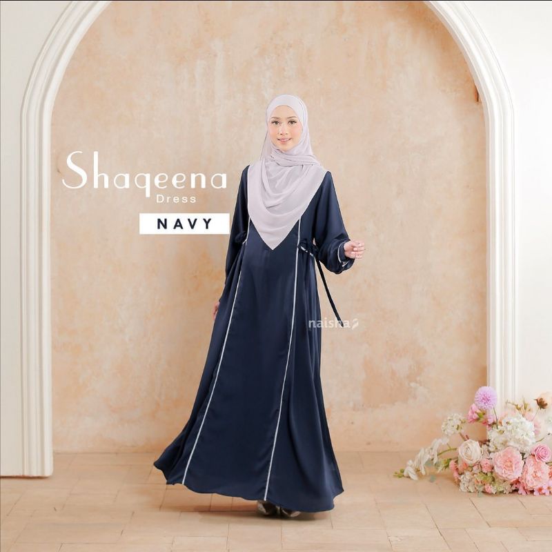 shaqeena dress by Naisha// shaqeena family set bahan soft lotus gamis simple cantik// murah