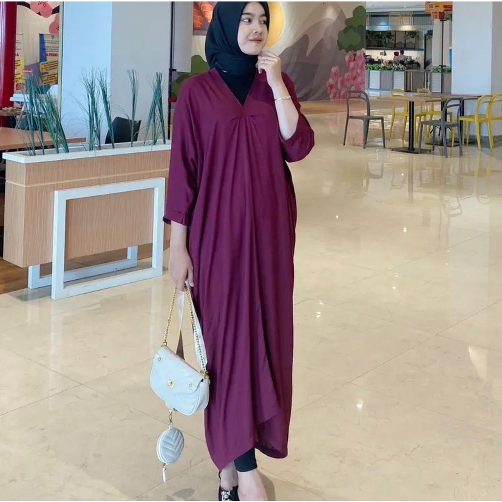 LUNA KAFTAN CRINKLE AIRFLOW ALMER KAFTAN DRESS GAMIS TERBARU 2023 GAMIS LEBARAN WANITA