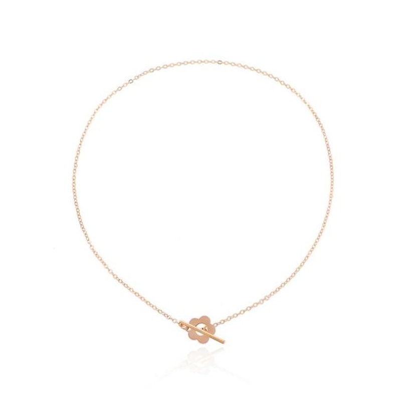 Kalung Untuk Wanita | Kalung Mutiara Bentuk Bunga | Aksesoris Wanita | Aksesoris Bahan Stainless Steel